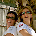 Photo  de photo : ubacto - Valrie rard  et Christine Samet  avant le dpart du Trophe Rise des Sables 2005