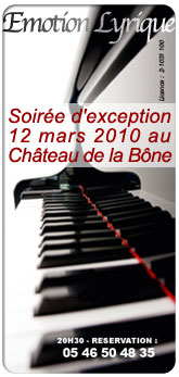 Soir�e d'exception - 12 mars 2010 au Ch�teau de La B�ne - avec Isabel Soccoja, mezzo soprano et Martine Ramseyer, pianiste ...