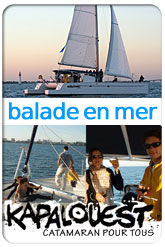Embarquez pour une journ�e sur KAPALOUEST et parcourez l'�le d'Aix, Ol�ron ou encore les abords de Fort Boyard et vivez un moment privil�gi� de d�tente.